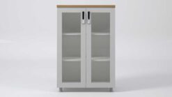 Cam Kapakli Dolap 80x40x119