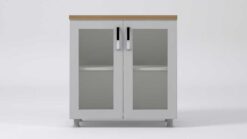 İki Raflı Cam kapaklı Dolap 80X40x84