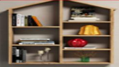 Çatılı Duvar Kitaplık